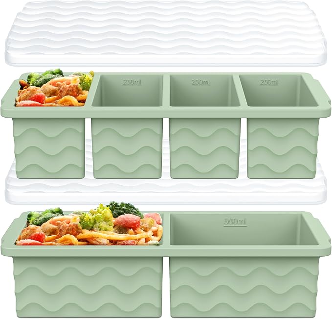 Silicone Freezer Trays with Lid by Aopigavi