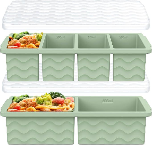 Silicone Freezer Trays with Lid by Aopigavi