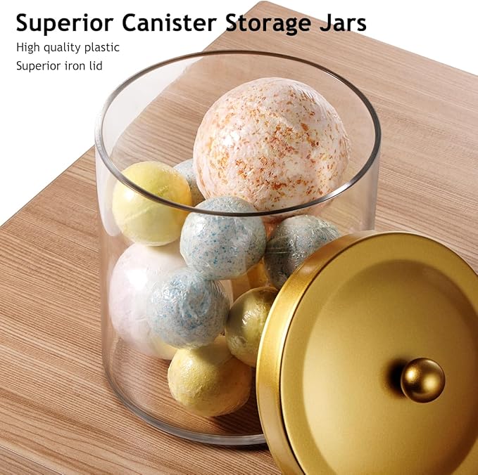 SheeChung 4 Pack 50 Ounce Large Clear Apothecary Jar - Image 4