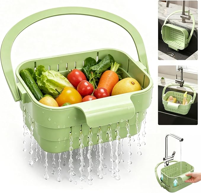 Foldable Hanging Sink Drain Basket, 2026 Upgraded Foldable Kitchen Sink Strainer by Unknown