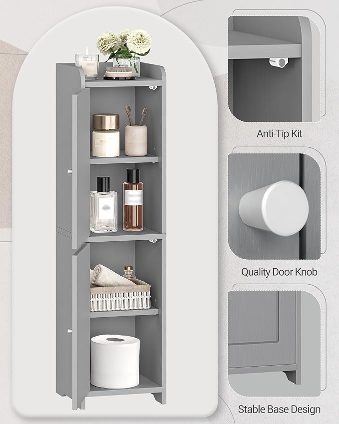 Hzuaneri Bathroom Storage Cabinet, Small Corner Floor Cabinet - Image 6