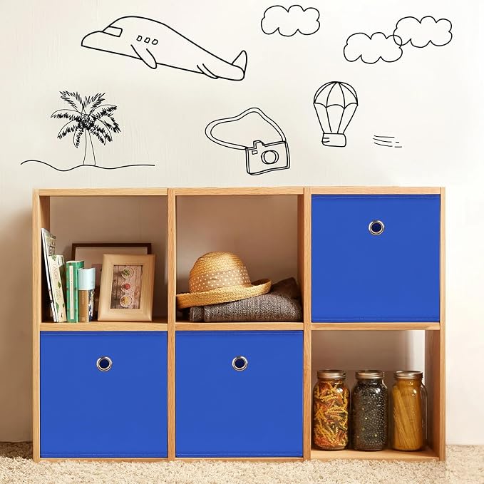 Foldable Storage Cubes Bins, 11 Inch Cloth Storage Cube Fabric Storage Box - Image 5