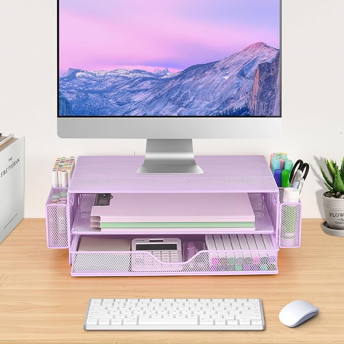 AUPSEN Computer Monitor Stands Riser，2-Tier Desk Organizers and Accessories - Image 5