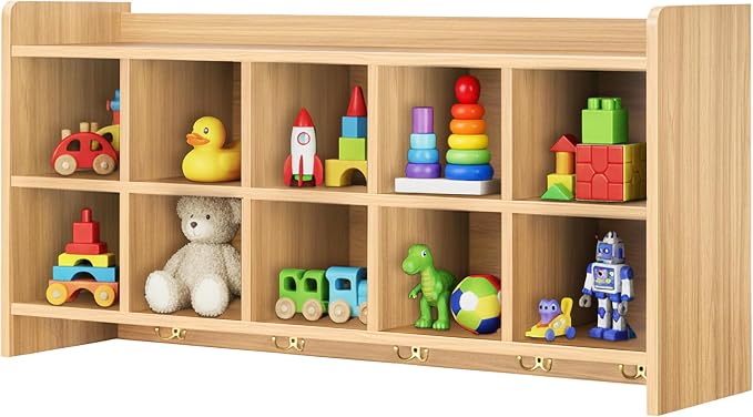 Wall Cubbies, 10 Cubby Storage Organizer by Unknown