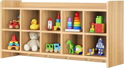 Wall Cubbies, 10 Cubby Storage Organizer by Unknown