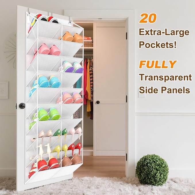30 Pairs Over the Door Shoe Organizer, 10-Tier Door Shoes Rack Storage - Image 3