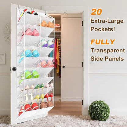 30 Pairs Over the Door Shoe Organizer, 10-Tier Door Shoes Rack Storage - Image 3
