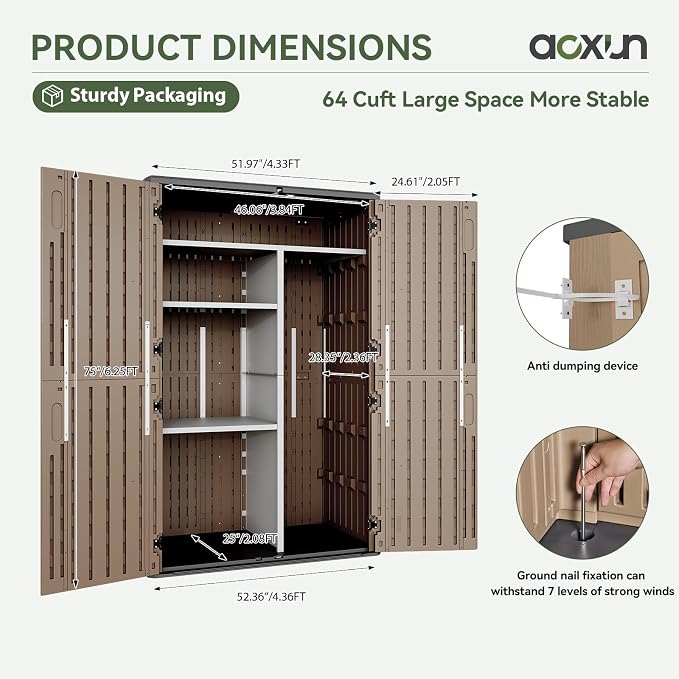 Aoxun Outdoor Storage Shed - Image 3