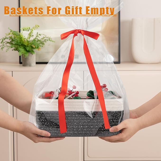 OIAHOMY 4 Pack Storage Baskets for Organizing, Small Bins for Shelves, Cute - Image 5
