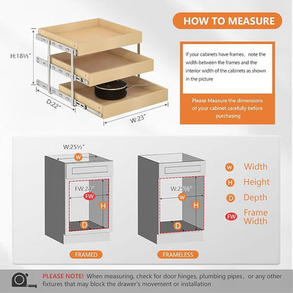 WelFurGeer 3-Tier Pull Out Cabinet Organizer - Image 3