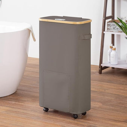Vincona Laundry Basket with Wheels, Tall Dirty Clothes Hamper on Wheels - Image 5