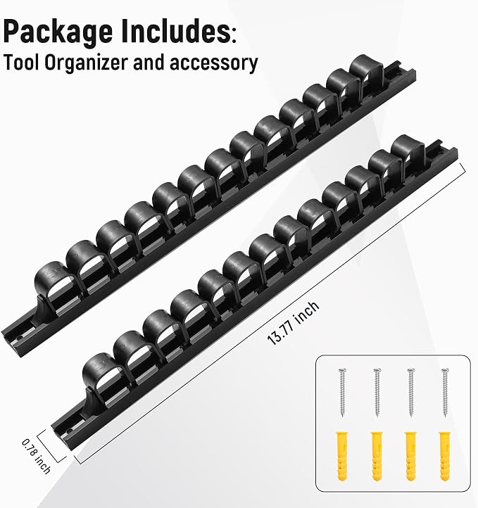 2 Pack Wall-Mounted Screwdriver Organizers - Image 2