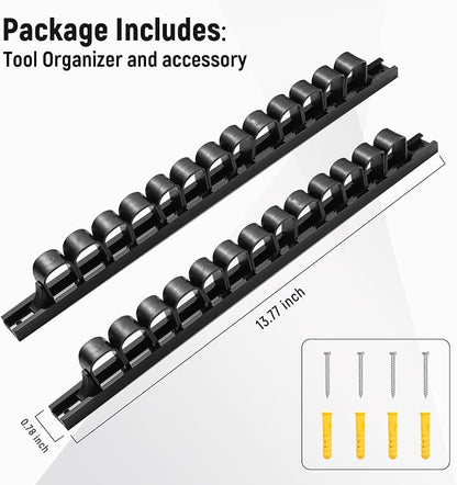 2 Pack Wall-Mounted Screwdriver Organizers - Image 2