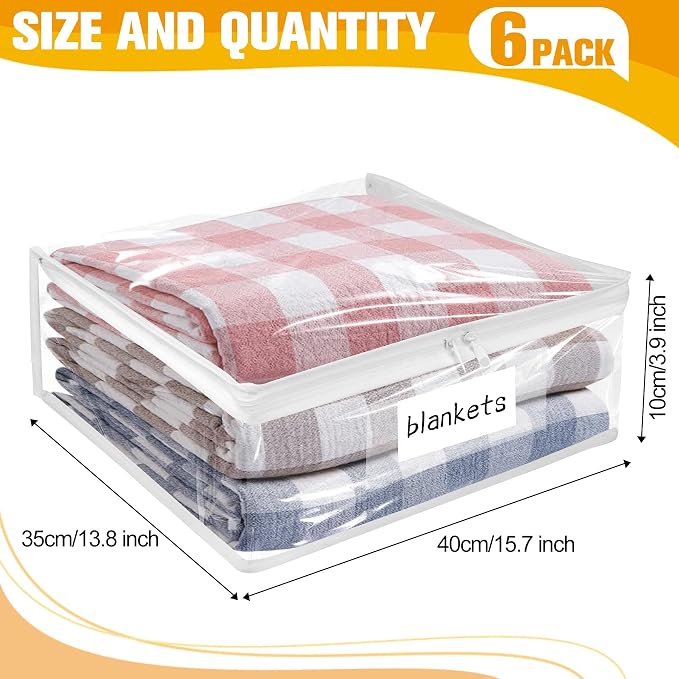 Plastic Storage Bags with Easy-Glide Zipper, Durable Clear Vinyl Zippered - Image 3