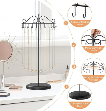 iDavosic.ly Rotating Necklace Holder Organizer - Image 4