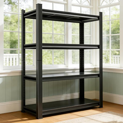 4 Shelf Storage Rack, Heavy Duty Adjustable Metal Shelving Unit, Garage & by Buynow