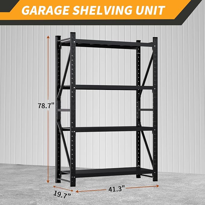 3000LBS Heavy Duty Shelving Units, 4 Tier Adjustable Metal Utility Shelf - Image 2