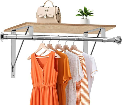 Closet Rod, 16 to 75 Inch Closet Rods Heavy Duty Adjustable Clothes Rods by Anndason