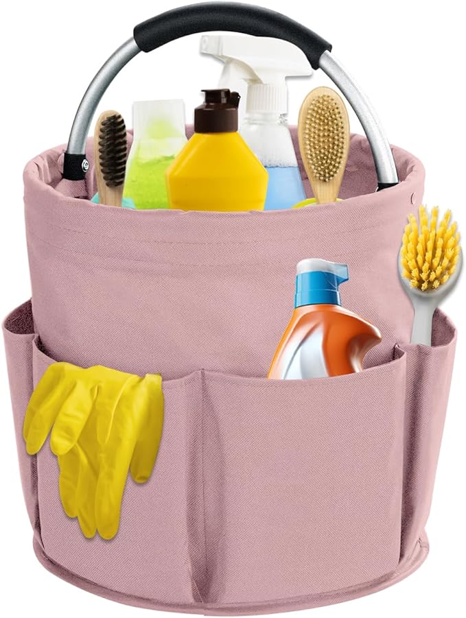 17L Cleaning Caddy with Handle, Cleaning Supplies Organizer, Foldable Storage by Unknown