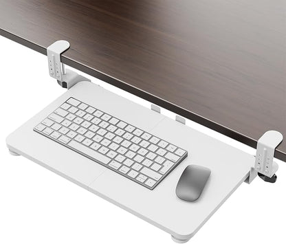 Small Keyboard Tray Under Desk, Pull Out Keyboard & Mouse Tray by XyndyxErgonomicDesign