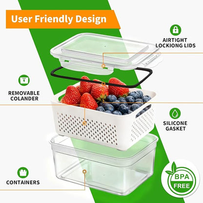 PRAKI 5-Pack Large Fruit Storage Containers - Image 5