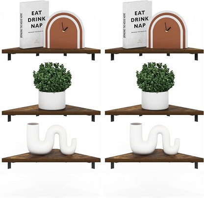 Furinno Rossi Triangle Corner Floating Shelves, Wall Mount Display Shelf by Furinno-FitsYourSpaceFitsYourBudget