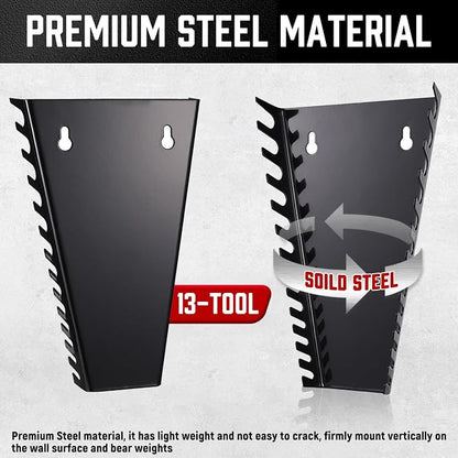 ALOANES 52-Slot Metal Wrench Organizer, Heavy Duty Hanging Wrench Organizer Tray - Image 3