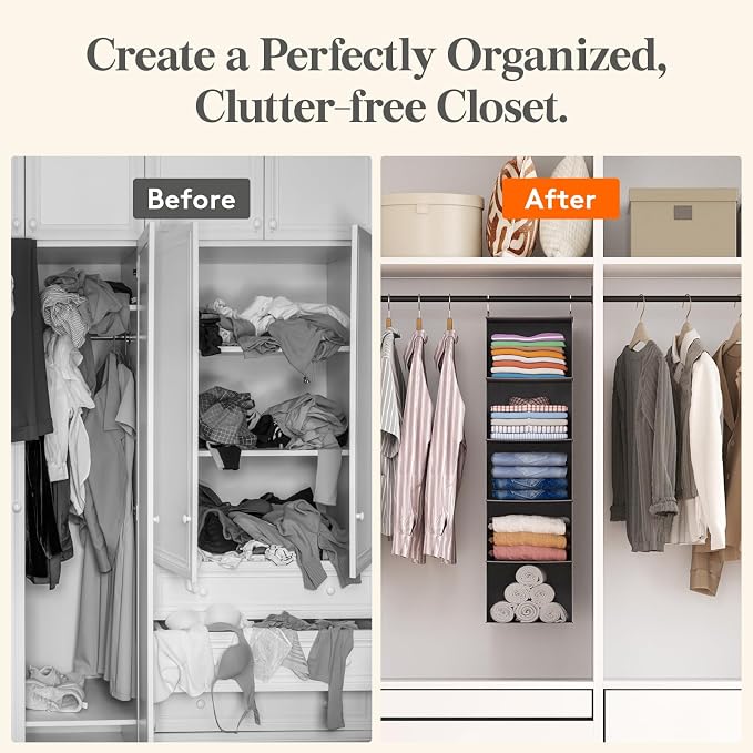 Lifewit 5 Tier Hanging Closet Organizer and Storage - Image 7