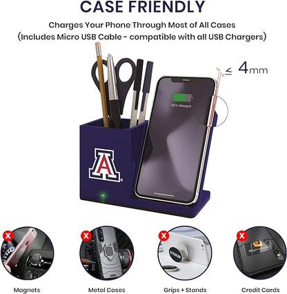 SOAR NCAA Unisex Cell Phone Wireless Charging Stand and Desktop Organizer - Image 5