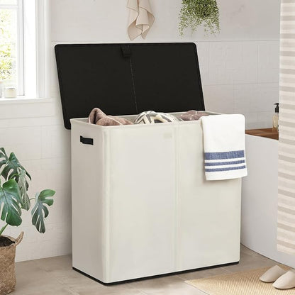 WOWLIVE Laundry Hamper with Lid, 180L Large Laundry Basket 3 Section with - Image 4