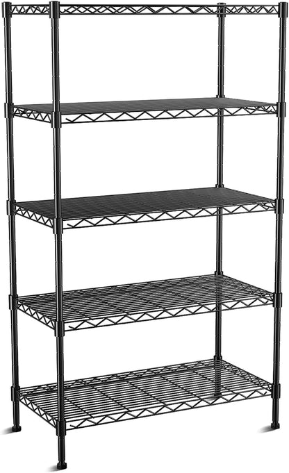 5-Tier Heavy Duty Wire Shelving Unit, Wire Shelf Racks by Vanzbon