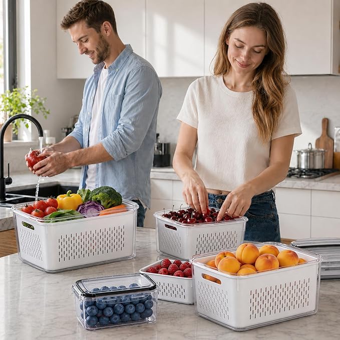 HOMETALL 4 Pack Fruit Storage Containers - Image 7