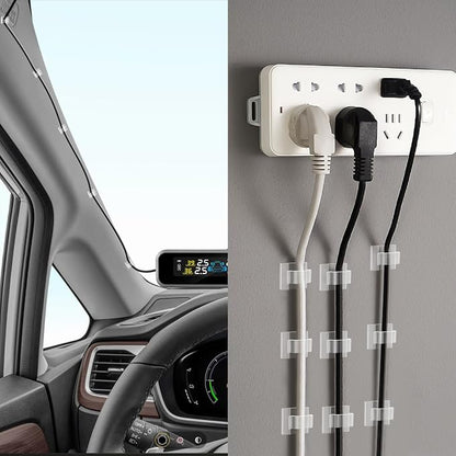 60 PCS XHF 3/4” Adhesive Cable Wire Clips Clear, Outdoor Christmas Light Clips - Image 6