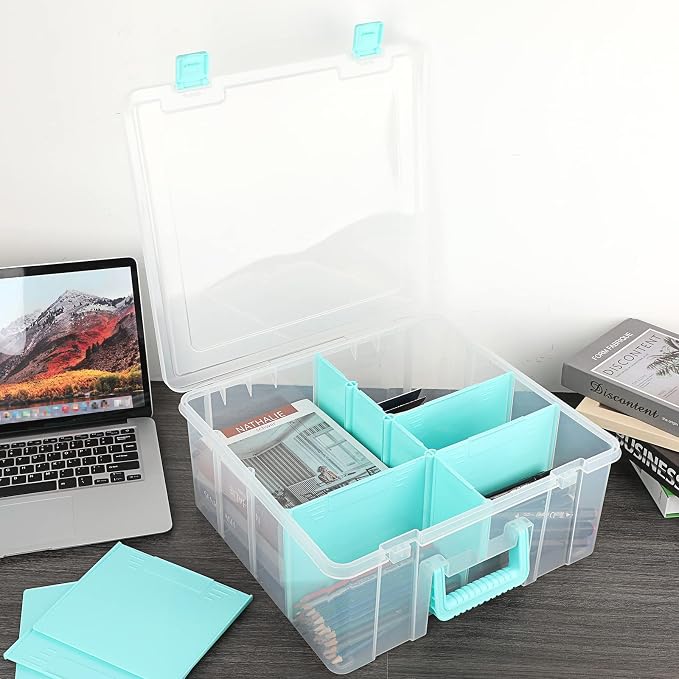 BTSKY Clear Plastic Dividing Storage Box - Image 2
