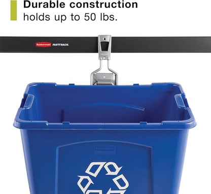 Rubbermaid Garage Fasttrack Recycling Bin Wall Mounted Recycling System Holds - Image 3