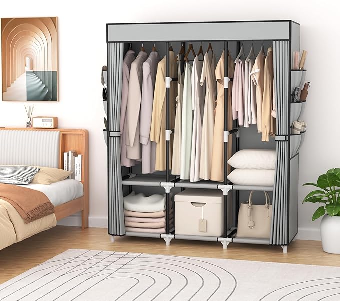 VTRIN Portable Closet Wardrobe for Hanging Clothes Closet - Image 2