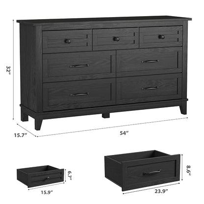 GarveeHome 7 Dresser for Bedroom, 54 in Wide Drawer Dresser - Image 2