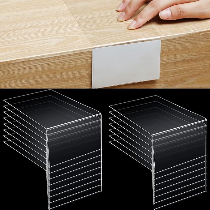Containlol 15 Pieces Clear Shelf Label Holders Moveable Shelves Tags Moveable - Image 8