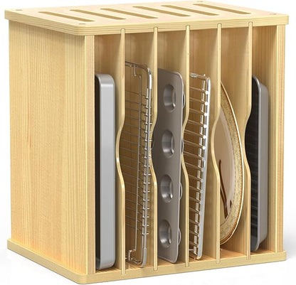 7 Tier Wooden Cabinet Tray Dividers, Kitchen Cabinet Tray Divider by sandpaint