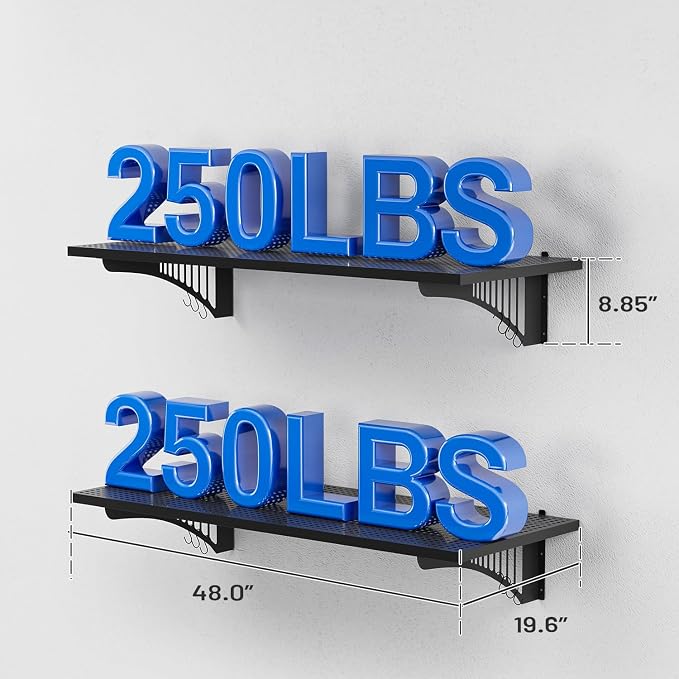 EROMMY 2-Pack 1.64x4ft Garage Shelving - Image 2