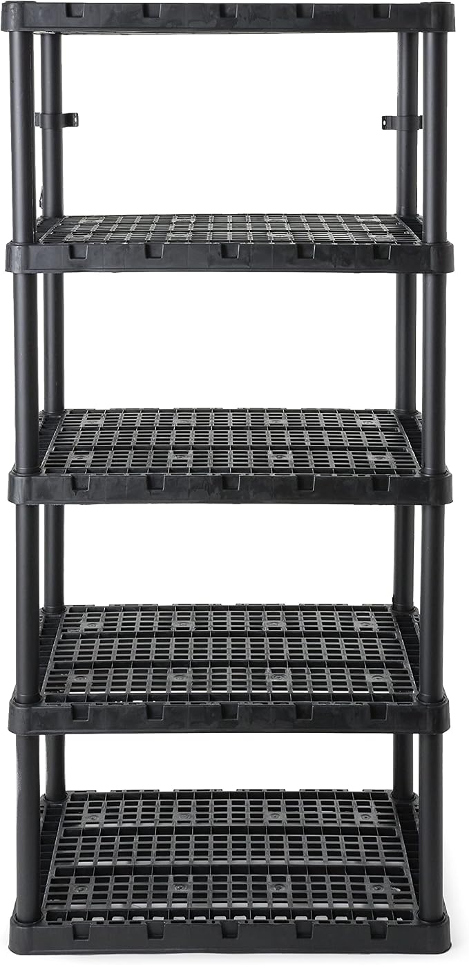 Gracious Living 2 Pack XL Heavy-Duty Storage Shelves, Knect-A-Shelf 5-Shelf - Image 7