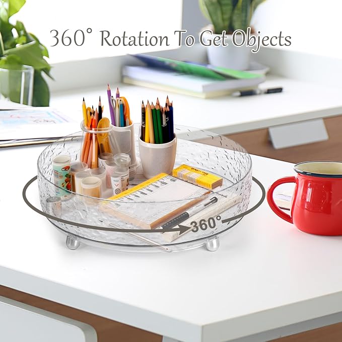 CECOLIC 360° Rotating Makeup Organizer, Spinning Skincare Cosmetics Storage - Image 4