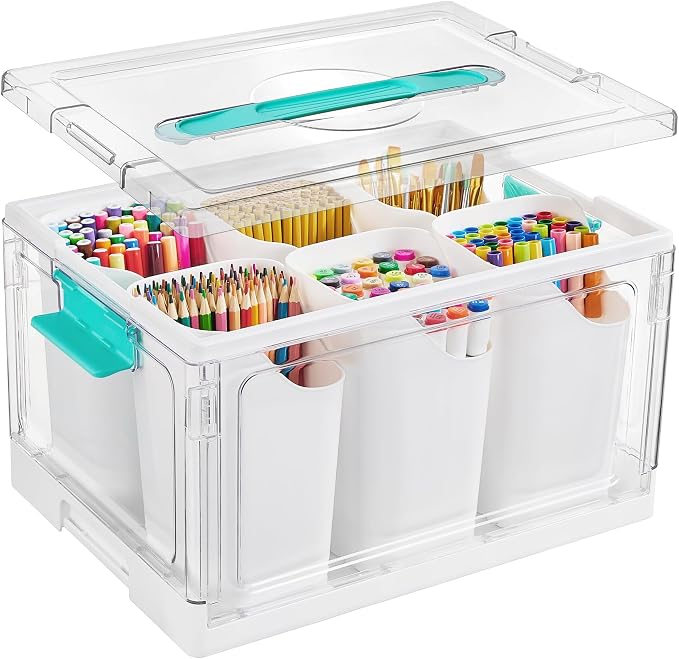 Vtopmart 24 QT Clear Plastic Craft Organizer by Vtopmart