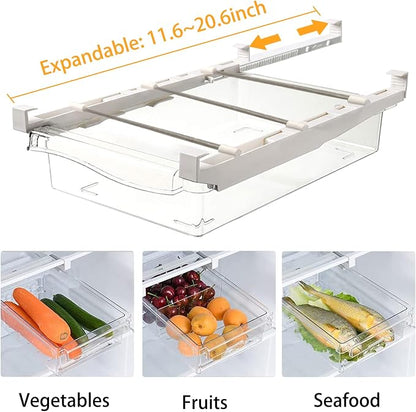 URALFA Fridge Drawer Organizer, Adjustable Refrigerator Drawers - Image 2