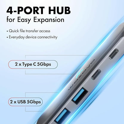 Type C To 2 Port Type C & 2 Port Wozoyo USB 3.2 Hub, Data Transfer Upto 5Gbps - Image 4