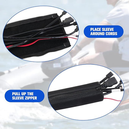 48inch Neoprene Trolling Motor Cable Sleeve 2'' Dia Cable Organizer | Protect & - Image 2