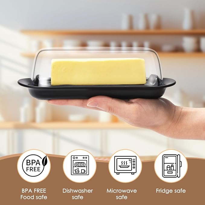 Butter Dish with Clear Lid, Butter Keeper - Image 2