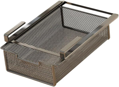 Hanging Pullout Drawer Basket Under Table Drawer Metal Under Shelf Basket - Image 5