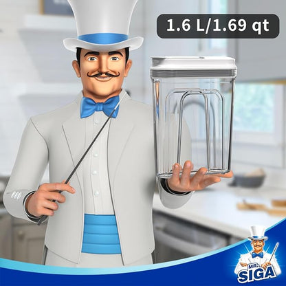 MR.SIGA Airtight Cereal Dispenser Set, Storage Containers - Image 2