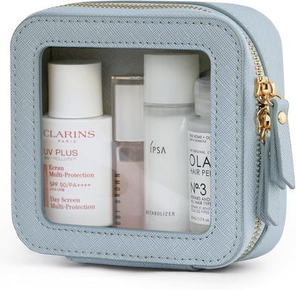 Popvibe Clear Makeup Bag Travel Cosmetic Case Transparent Toiletry Bag by POPVIBE